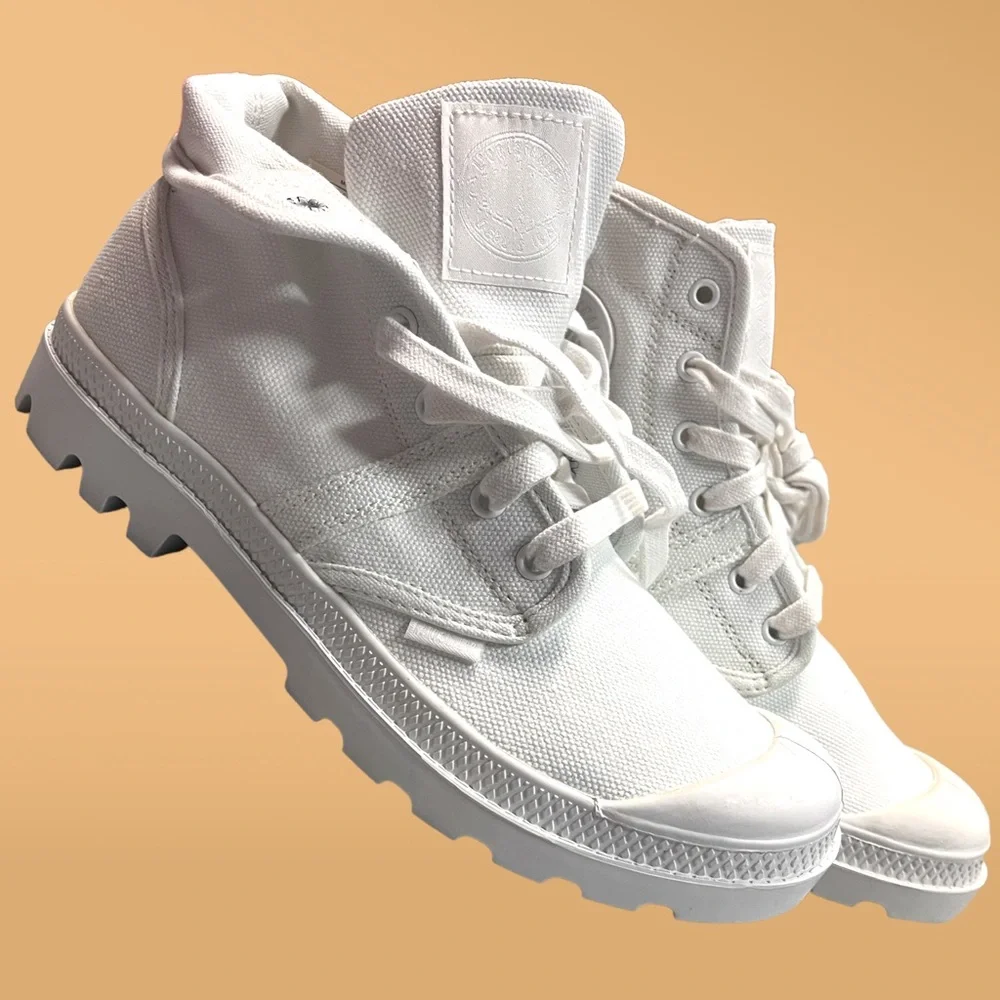 💥HP💥 NWOT Palladium PAMPA high top sneakers in white. Size men’s 8 👟 - Picture 4 of 14